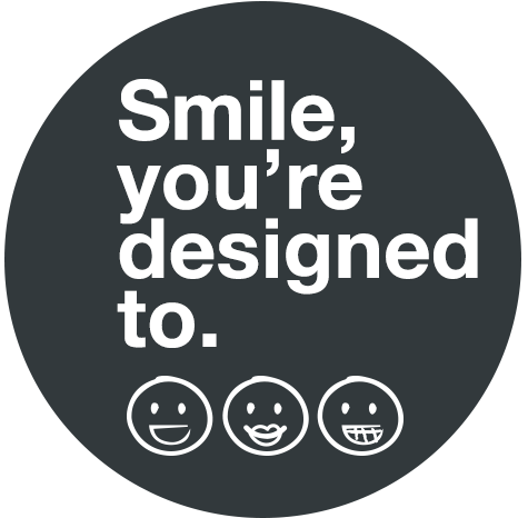 Imatge del nostre lema "Smile, you're designed to".